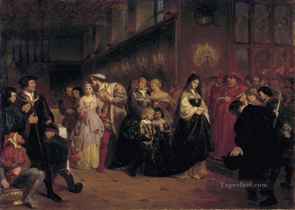 The Courtship of Anne Boleyn Emanuel Leutze Oil Paintings
